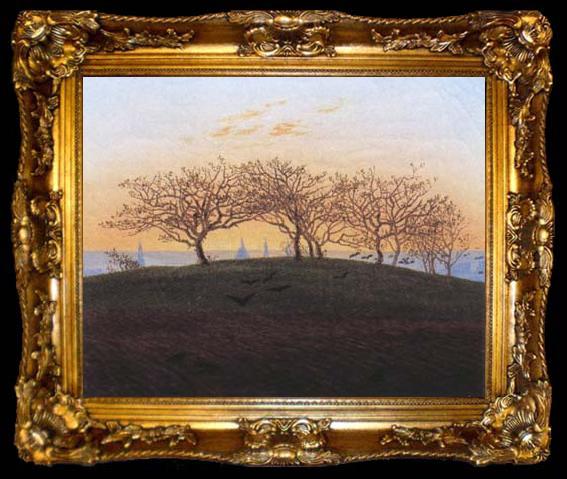 framed  Caspar David Friedrich Hills and Ploughed Fields near Dresden (mk10), ta009-2